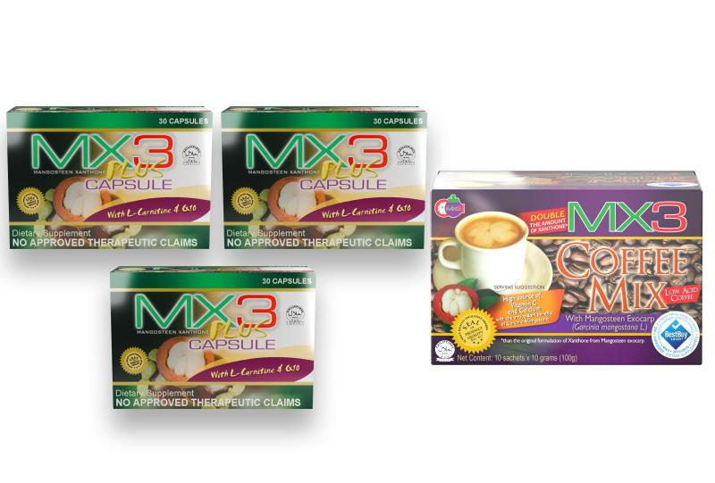 Buy 3 boxes MX3 Plus, Get 1 box MX3 Coffee at 5% Off